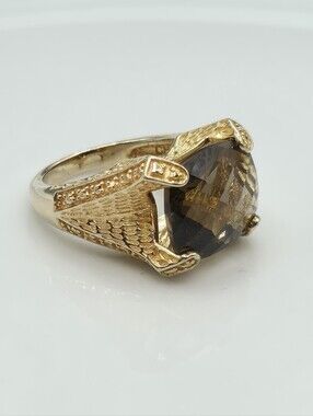 Breathtaking Rare Designer Signed Clyde Duneier Smoky Quartz Ring